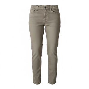 Burberry Brit Burrington Skinny Cropped Leg Pants Taupe Brown Size 29w Ankle Zip